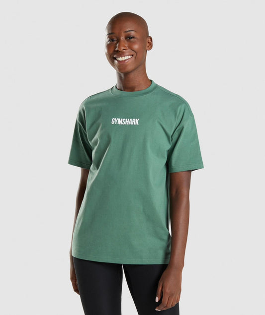 Gymshark Women's Training Green GFX Lifting T-Shirt